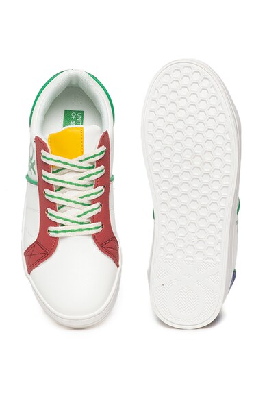United Colors of Benetton Pantofi sport de piele ecologica cu model colorblock Baieti