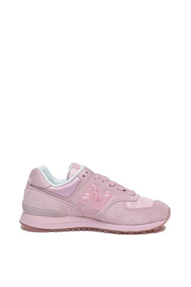 New Balance Pantofi sport de piele intoarsa cu garnituri de satin 574 Femei