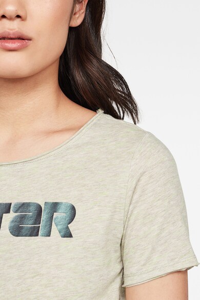 G-Star RAW Tricou cu decolteu la baza gatului, cu imprimeu logo Femei