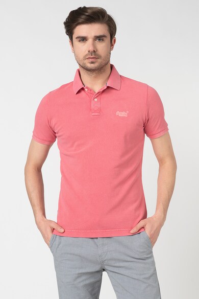 SUPERDRY Tricou polo cu logo brodat pe piept Barbati