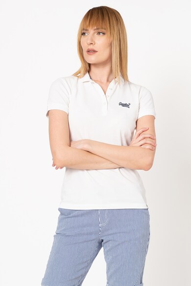 SUPERDRY Tricou polo cu logo brodat Femei