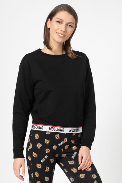 Moschino Bluza de pijama cu terminatie elastica cu logo Femei