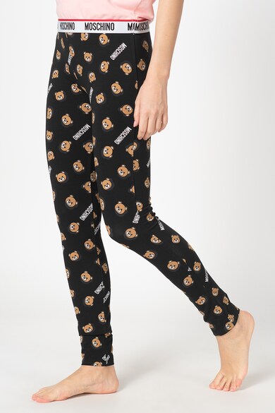 Moschino Pantaloni de pijama cu model logo Femei
