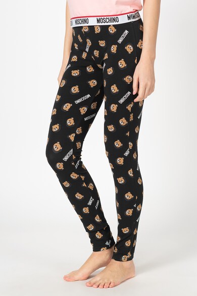 Moschino Pantaloni de pijama cu model logo Femei