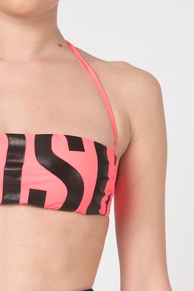 Moschino Sutien de baie bandeau cu imprimeu logo Femei