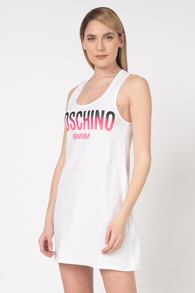 Moschino Rochie mini de plaja cu imprimeu logo Femei