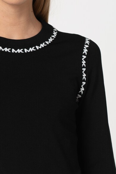 Michael Michael Kors Pulover tricotat fin, cu decolteu la baza gatului si detalii logo Femei