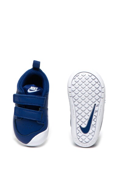 Nike Pantofi sport de piele, cu benzi velcro, Pico 5, Albastru inchis Femei