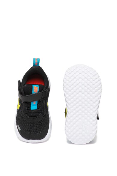 Nike Pantofi sport de piele si piele ecologica, cu velcro Revolution 5 Fete