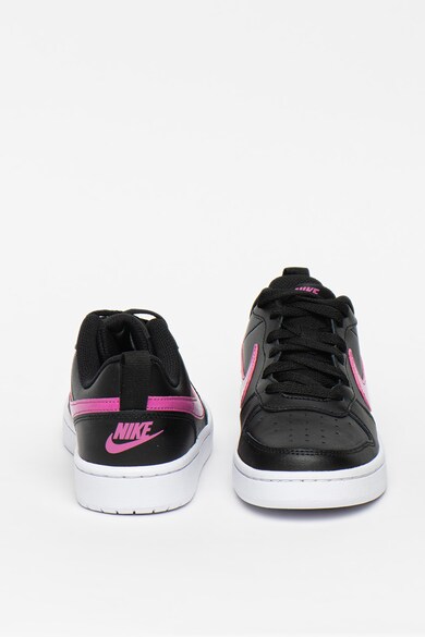 Nike Pantofi sport din piele cu insertii din piele ecologica Court Borought Fete