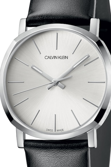 CALVIN KLEIN Часовник Swiss Made с кожена каишка Жени
