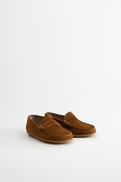 Mango Pantofi loafer de piele intoarsa BigBoy Baieti