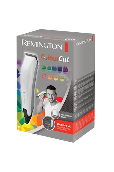 Remington Aparat de tuns   ColourCut, Lame Inox, Alimentare la retea, 1.5-25 mm, Alb/Gri Barbati