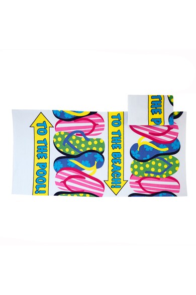 Kring Комплект 2 плажни кърпи  Slippers, 75x150 см, Памук 100%, 300 gsm, Розов/Син/Зелен/Бял Жени