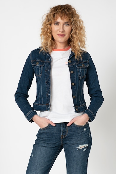 Jacheta slim fit din denim RiderL541LTGE - Bleumarin