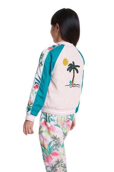 DESIGUAL Jacheta bomber cu imprimeu tropical Fete