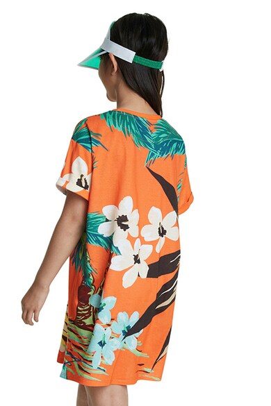 DESIGUAL Rochie tip tricou cu imprimeu tropical Fete