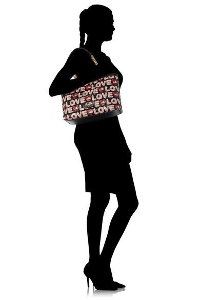 Love Moschino Geanta shopper de piele ecologica, cu model logo Femei
