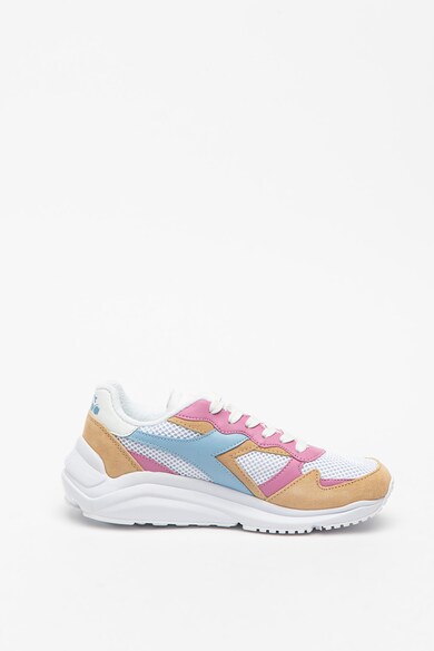 Diadora Pantofi sport colorblock cu insertii de piele intoarsa Camaro 2D Femei