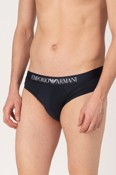 Emporio Armani Underwear Set de boxeri cu imprimeu uni si model - 2 perechi Barbati