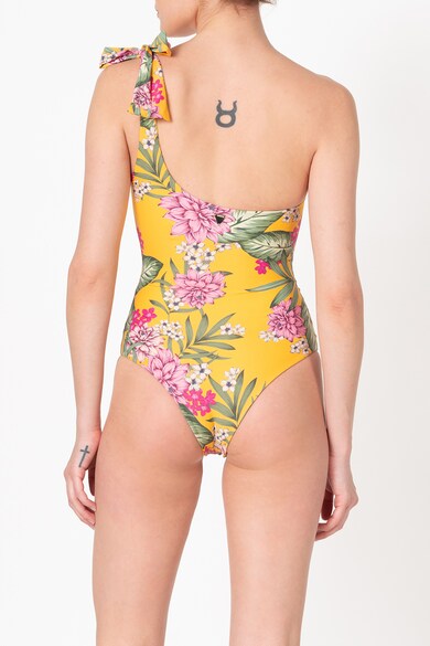 GUESS Costum de baie cu decolteu pe un umar si model floral Femei