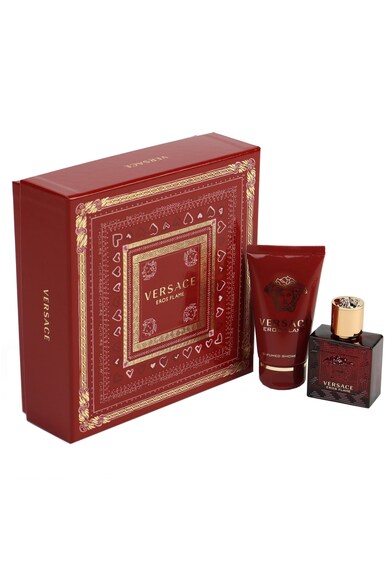 Versace Set  Eros Flame, Barbati: Apa de Parfum, 30ml + Gel de dus, 50 ml Barbati