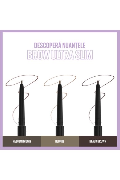 Maybelline NY Молив за вежди Maybelline New York Brow Ultra Slim, 0,85 гр Мъже