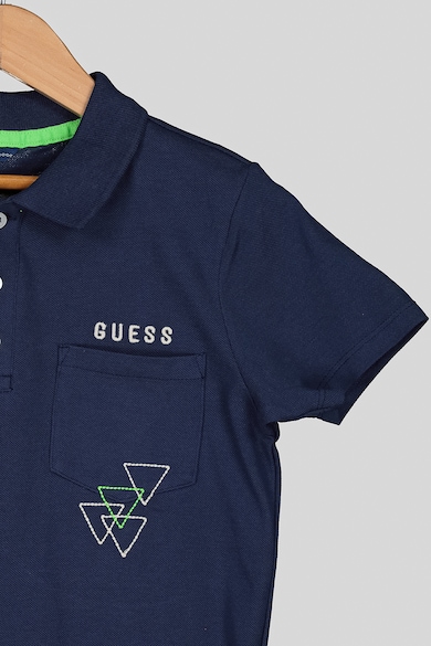 GUESS JEANS Tricou polo de bumbac, cu buzunar pe piept Baieti