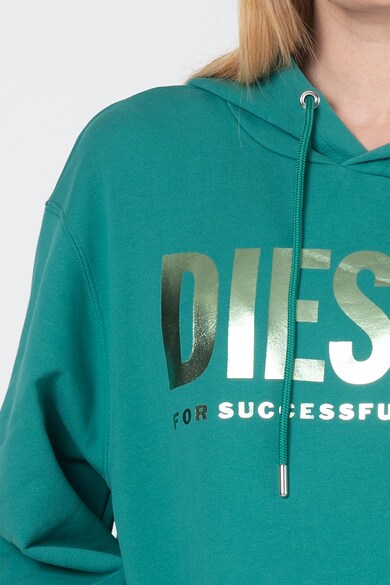 Diesel Rochie cu gluga si imprimeu logo metalizat Ilse Femei