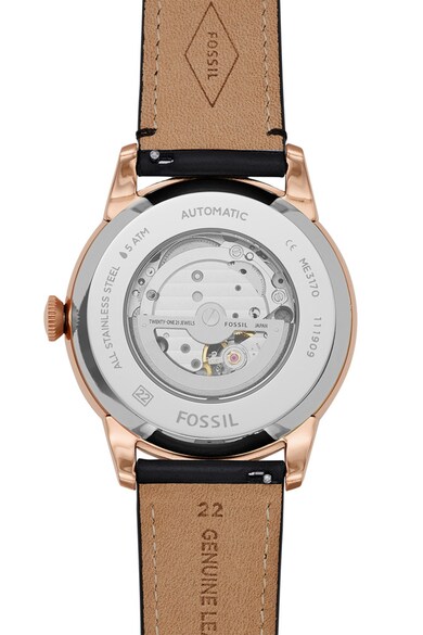 Fossil Ceas automatic cu o curea de piele Barbati