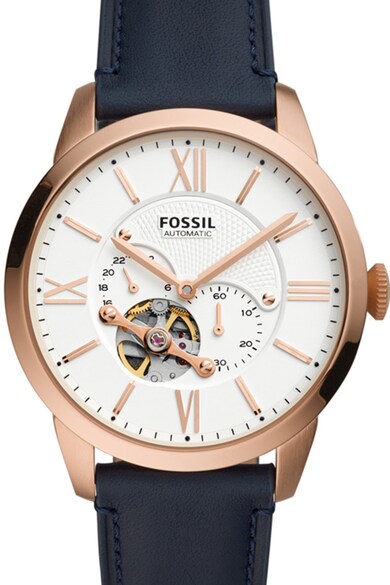 Fossil Автоматичен часовник с кожена каишка Мъже