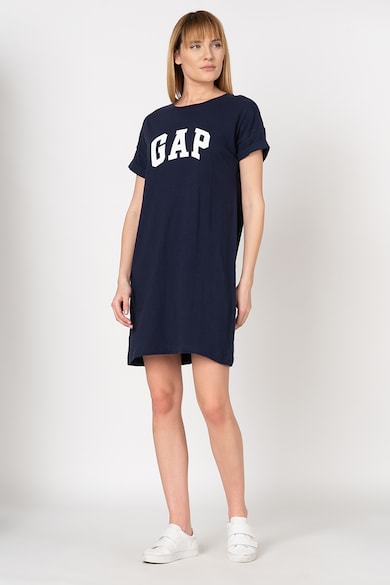 GAP Rochie tip tricou cu imprimeu logo si maneci cazute Femei