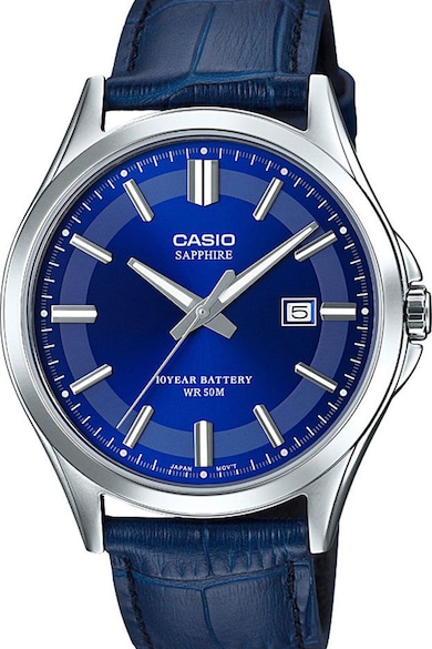 Casio Аналогов часовник с кожена каишка Мъже