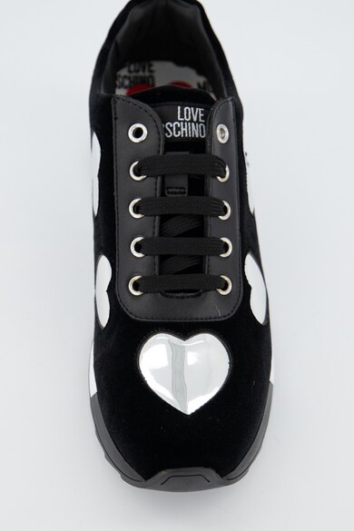 Love Moschino Pantofi sport cu aspect catifelat Femei