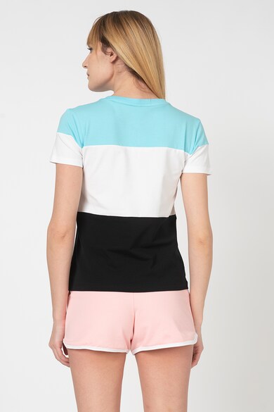 Moschino Tricou de casa cu model colorblock si imprimeu logo Femei