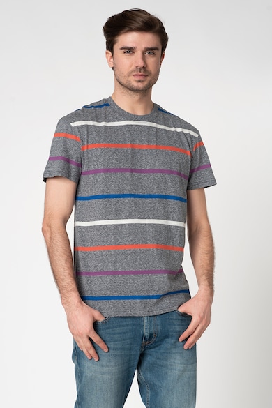 Jack & Jones Tricou relaxed fit cu decolteu la baza gatului si imprimeu cu dungi Relaxie Barbati