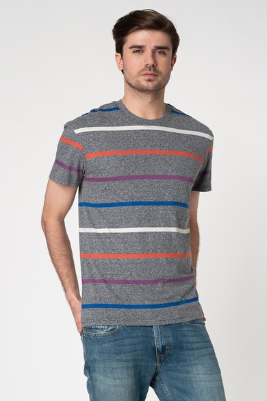 Jack & Jones Tricou relaxed fit cu decolteu la baza gatului si imprimeu cu dungi Relaxie Barbati