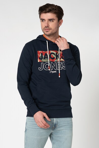 Jack & Jones Hanorac cu imprimeu logo si buzunar kangaroo Tropic Barbati