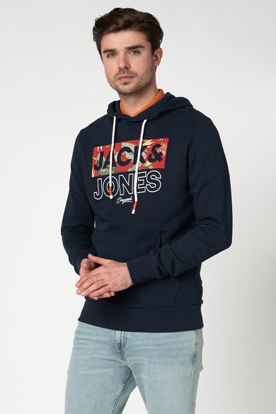 Jack & Jones Hanorac cu imprimeu logo si buzunar kangaroo Tropic Barbati