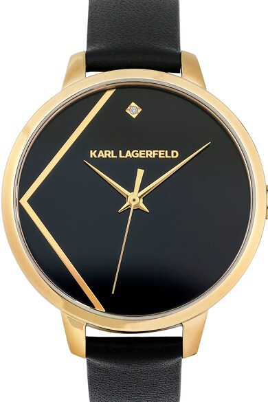 Karl Lagerfeld Ceas cu o curea de piele si logo pe cadran Femei