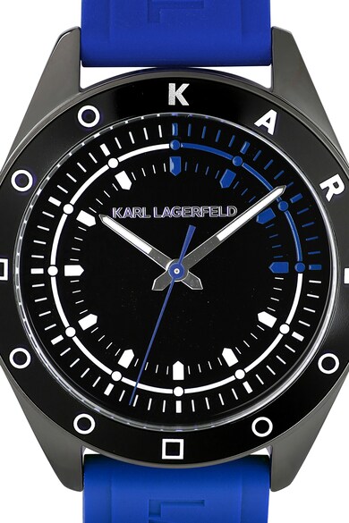 Karl Lagerfeld Ceas analog cu o curea din silicon Barbati
