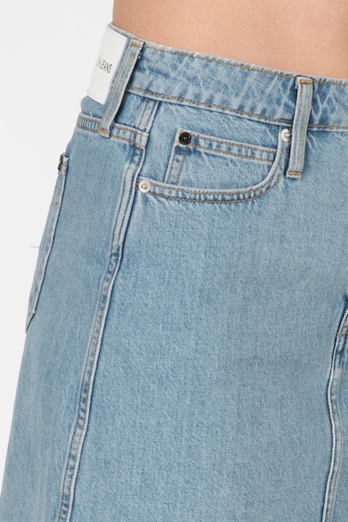 CALVIN KLEIN JEANS Fusta mini din denim cu terminatie nefinisata Femei