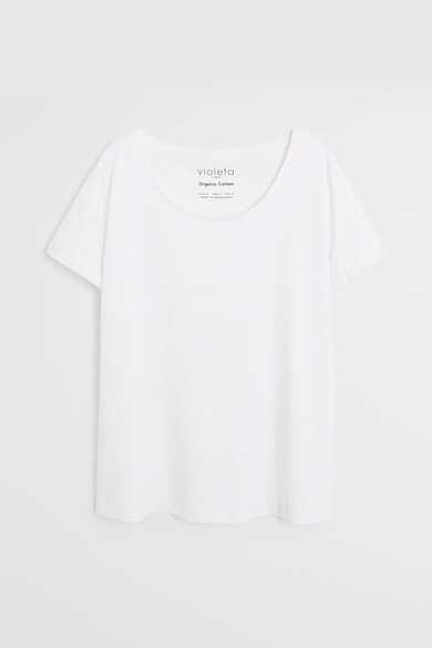 VIOLETA BY MANGO Tricou din amestec de bumbac organic Basi Femei