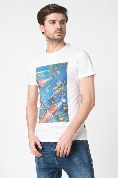 BLEND Tricou slim fit cu imprimeu tropical Barbati