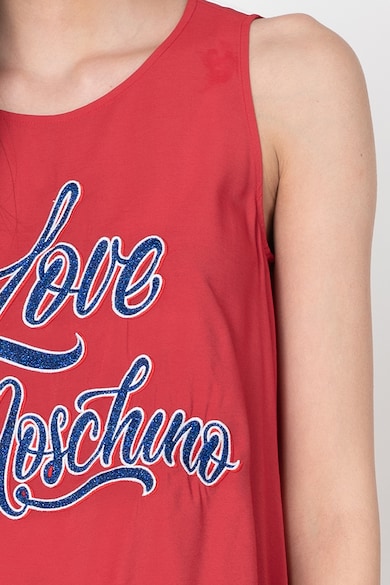 Love Moschino Rochie cu imprimeu logo si insertii stralucitoare Femei