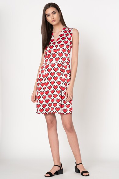 Love Moschino Rochie cu decolteu cache-coeur si pliuri inversate Femei