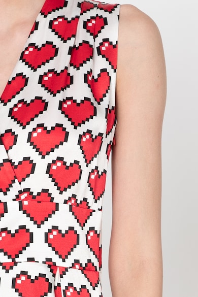 Love Moschino Rochie cu decolteu cache-coeur si pliuri inversate Femei