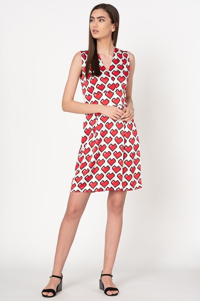 Love Moschino Rochie cu decolteu cache-coeur si pliuri inversate Femei