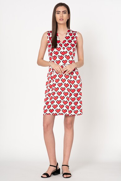 Love Moschino Rochie cu decolteu cache-coeur si pliuri inversate Femei