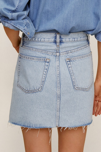 Mango Fusta mini din denim Monica Femei